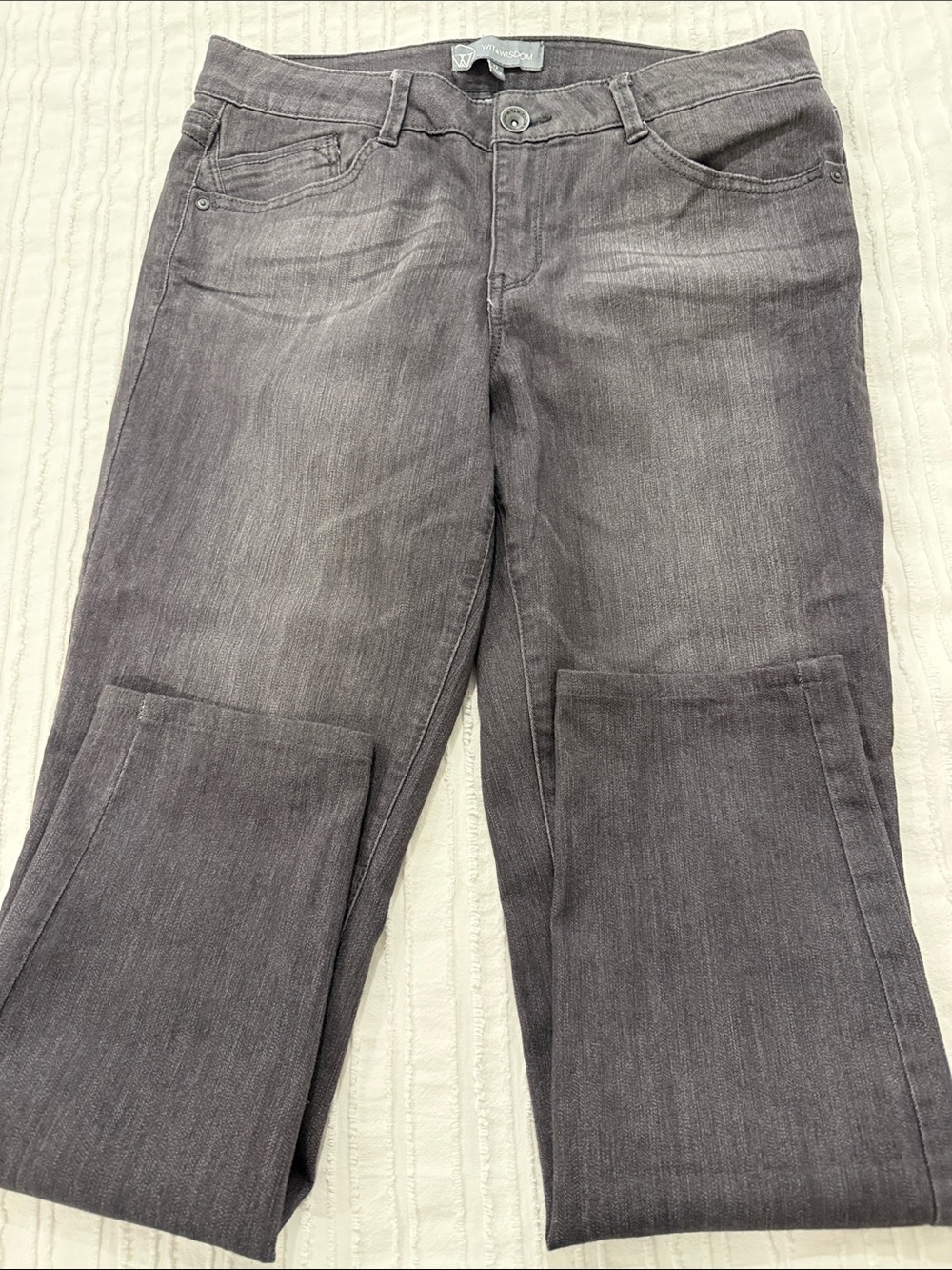 Wit and Wisdom, grey stretch jean, size 12.